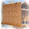 Outdoor Weather-Resistant Bamboo Roller Blind, Natural Reed, Side-Pull, 50–175 cm Wide view 1