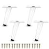 DJCYGG 4 Adjustable Metal Furniture Legs, 17 cm, White view 1