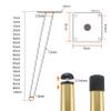 DJCYGG 4 Adjustable Metal Furniture Legs, 17 cm, White view 2