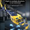 BuildCubes UH-1 C032 RC Helicopter for Adults, 1:48 Scale, 2.4G 6-Channel Flybarless Stunt Helicopter, Yellow/Blue, RTF view 2