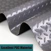 Garage Floor Protector, Embossed Diamond Plate Vinyl Roll, Gray (W × L) view 3