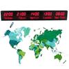 5-City LED World Time Zone Clock with 3-Level Brightness, Automatic GPS Calibration and Power-Off Memory view 1