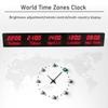 5-City LED World Time Zone Clock with 3-Level Brightness, Automatic GPS Calibration and Power-Off Memory view 2