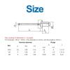 Large-Flange Open-End Aluminum Blind Rivets, Flat Round Head, GB, Black M5, 20 pcs, 35 mm view 2