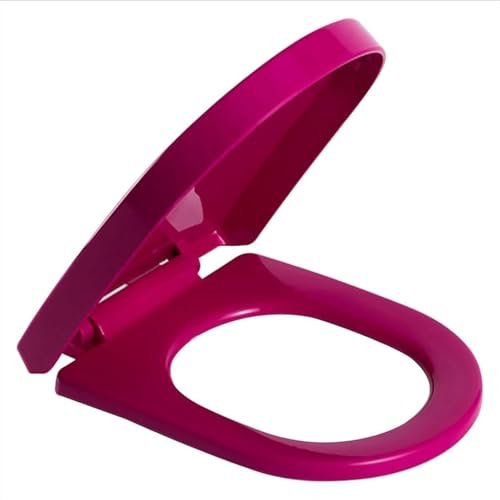 D-Shaped Soft-Close Toilet Seat, Purple