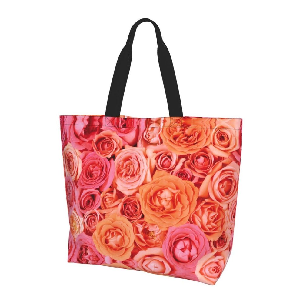 DNBCLEZK Polyester Shoulder Bag, Large Shopper, Black