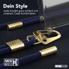 EAZY CASE Phone Chain with Carabiner for Galaxy S25 Ultra, Transparent Silicone Case, Midnight Blue, Gold Clips view 4