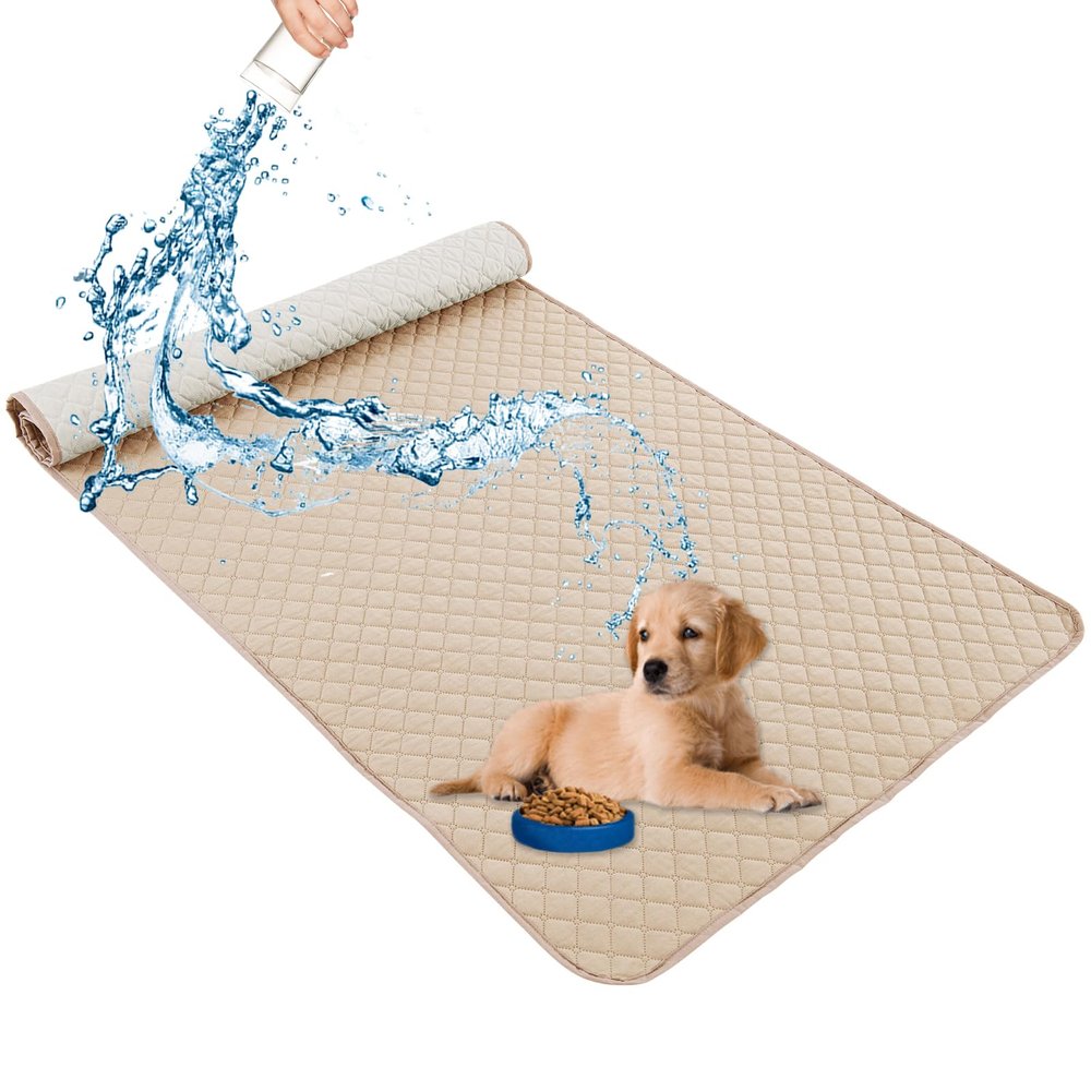 KYJSW 100% Waterproof Reversible Sofa Cover for Dogs, Washable Non-Slip Dog Blanket for Sofa or Bed, Furniture Protector for Kids, Dogs and Cats, Beige, 208 x 259 cm