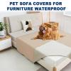 KYJSW 100% Waterproof Reversible Sofa Cover for Dogs, Washable Non-Slip Dog Blanket for Sofa or Bed, Furniture Protector for Kids, Dogs and Cats, Beige, 208 x 259 cm view 3
