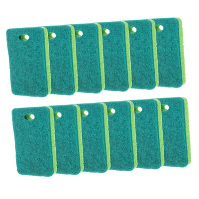 12 Green Cellulose Dish Sponges with Scrubbing Pads
