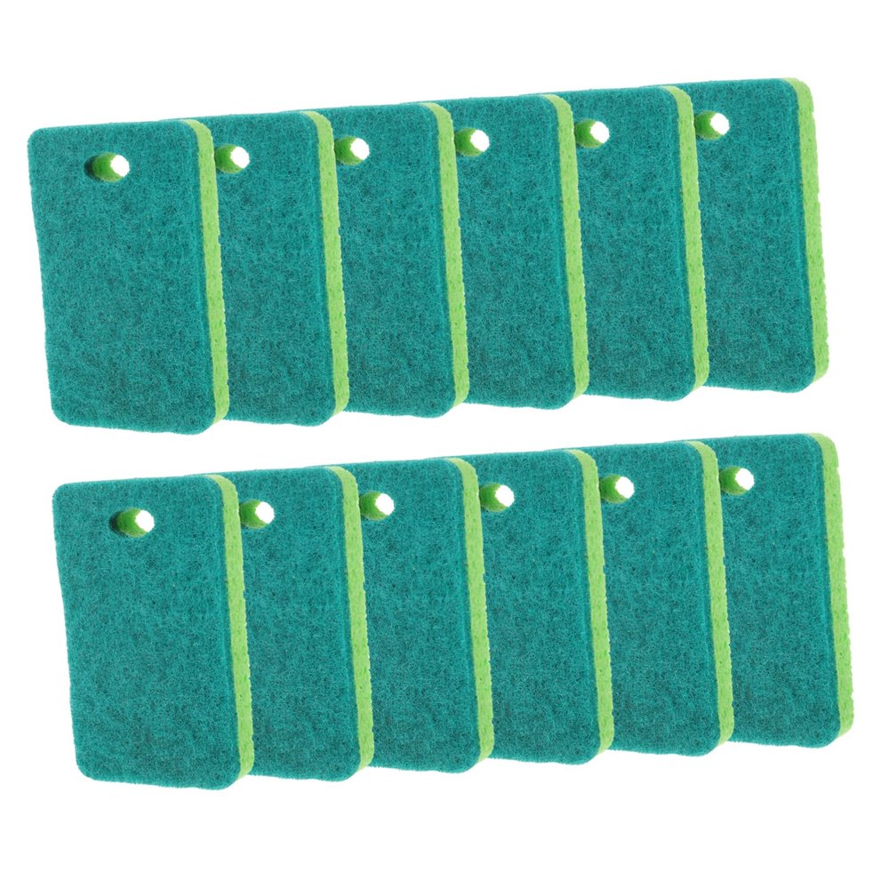 12 Green Cellulose Dish Sponges with Scrubbing Pads