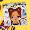 Girls' Makeup Coloring Book, Thick Paper, Stickers, Spiral-Bound, 20 Pages view 3