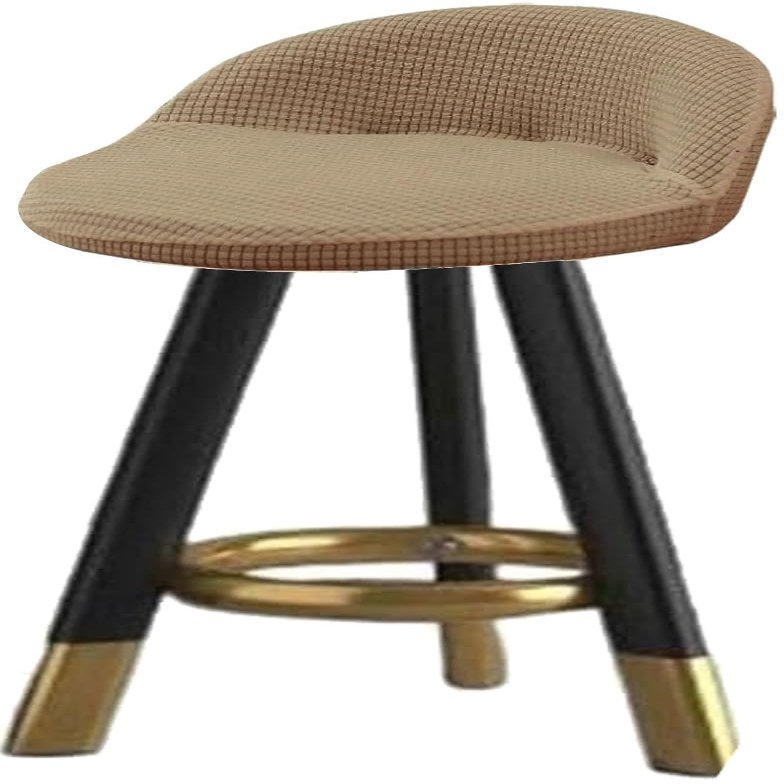 Hoowarm Round Bar Stool Covers with Backrest, Stretch Removable Washable Covers, 1/2/4-Piece Set (A1, 1 Piece)