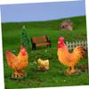 ifundom Small Realistic Resin Chicken Figurine for Miniature Scenes view 3