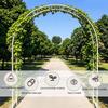 Metal Garden Rose Arch Trellis, Weather-Resistant, White, 180 × 220 cm view 3