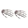 CAXUSD 2 Pairs Halloween Plastic Skeleton Hand Decorations, Left and Right Hands view 1