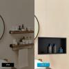 Sunrik Stainless Steel Shower Wall Niche, 30 x 60 x 10 cm, Black view 2