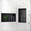 Sunrik Stainless Steel Shower Wall Niche, 30 x 60 x 10 cm, Black view 4