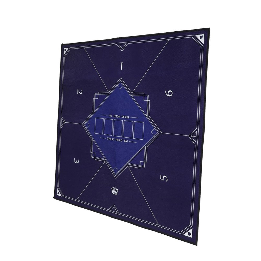 VILLFUL Non-Slip Rectangular Fabric Poker Mat for Parties and Travel