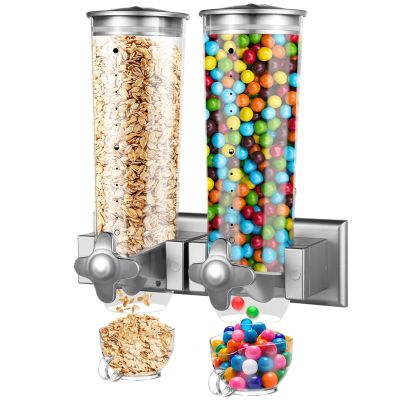 byepica Dual-Head Wall-Mounted Cereal Dispenser, 3 L