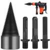 Firewood Drill Handles, Carbon Steel, 3-Piece Attachment Set view 1