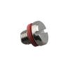 LOOwAH Universal Stainless Steel Plug, Marine Screw 90340-08002-00 with Red Sealing Washer for Outboard Motors view 4