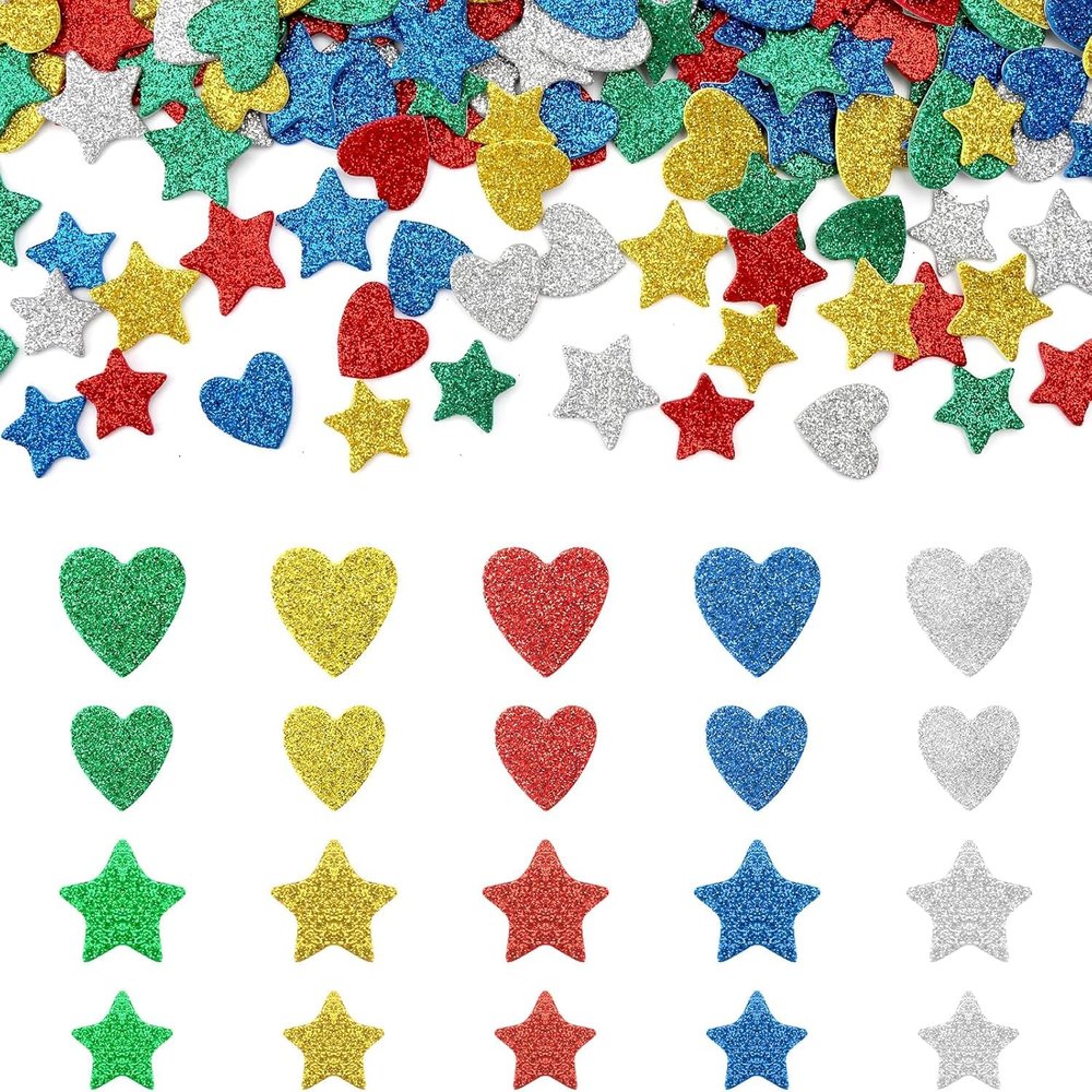 UOCAI 300 Glitter Stars Stickers