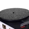 12-Inch Record Player Mat, Audiophile Wool Record Pad with Non-Slip Grooves for Standard Turntables, White/Black view 2