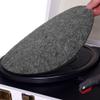 12-Inch Record Player Mat, Audiophile Wool Record Pad with Non-Slip Grooves for Standard Turntables, White/Black view 3