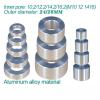 1-Piece Aluminum Bushing Seal, 24/26 mm Diameter, M10–M16, Unthreaded Spacer (D26 × d10.2, H34) view 3