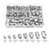 130-Piece 7–23.5 mm Single-Ear Hose Clamps, 304 Stainless Steel PEX Stepless Cinch Crimp Rings view 2