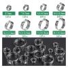 130-Piece 7–23.5 mm Single-Ear Hose Clamps, 304 Stainless Steel PEX Stepless Cinch Crimp Rings view 3