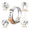 130-Piece 7–23.5 mm Single-Ear Hose Clamps, 304 Stainless Steel PEX Stepless Cinch Crimp Rings view 4
