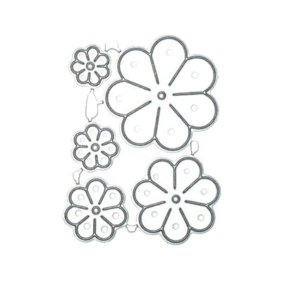 Ldabrye Metal Die Cut Template with Flowers