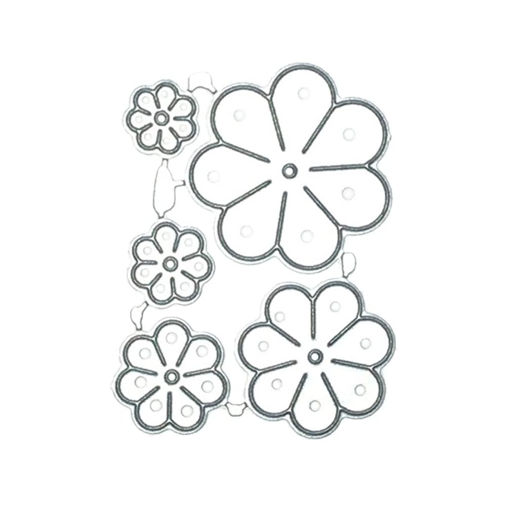 Ldabrye Metal Die Cut Template with Flowers