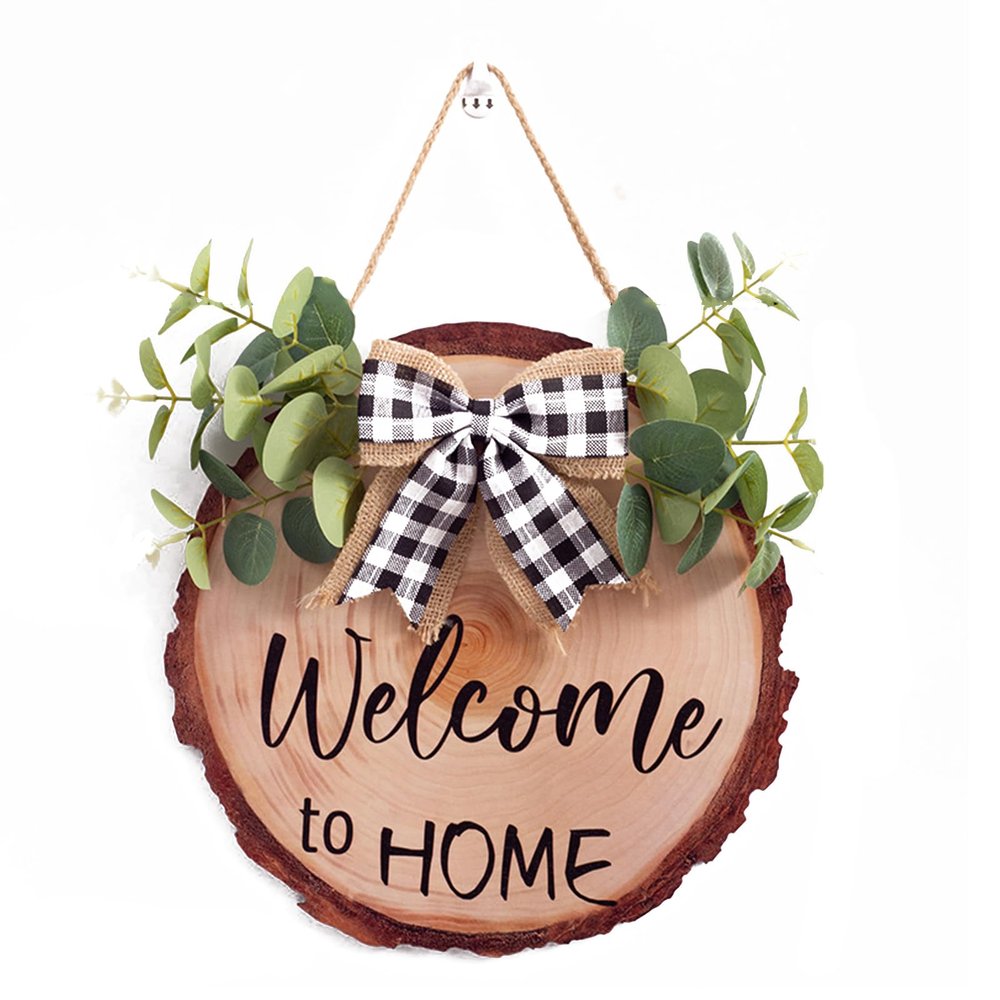 Year-Round Wreath with Welcome Sign