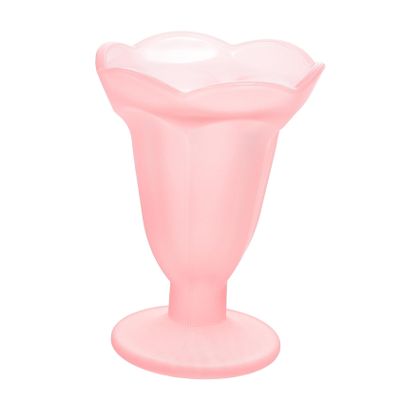 PUYUNA Glass Ice Dessert Bowls, Mini Ice Cream Cups, Blue (Pink)