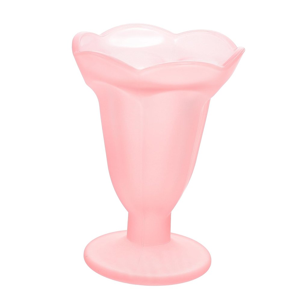 PUYUNA Glass Ice Dessert Bowls, Mini Ice Cream Cups, Blue (Pink)