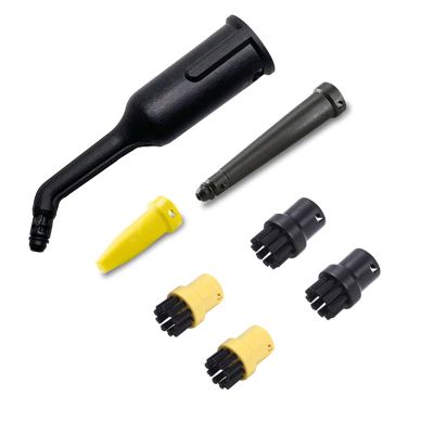 QASULER Crevice Nozzle Brush and Spray Nozzle Head Set for SC1/SC2/SC3/SC4/SC5 Steam Cleaners