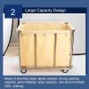 Large Commercial Stainless Steel Laundry Cart with Wheels, 400 L, 120 kg Capacity, Brown view 3
