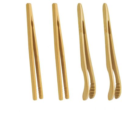 Wxinsheng Wooden Toast Tongs - Set of 4