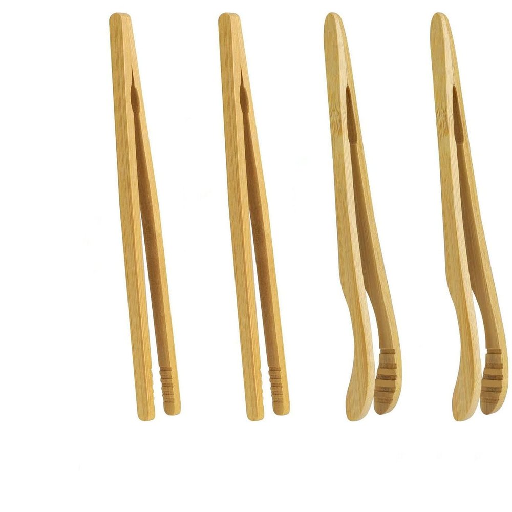 Wxinsheng Wooden Toast Tongs - Set of 4