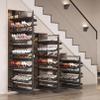 Adjustable Pull-Out Shoe Rack Organizer, Black, 85 cm, 15 Tiers view 2