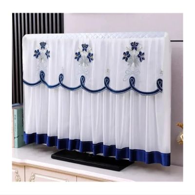 IGGLL TV Protective Cover, Dustproof LCD TV Cover, Minimalist Lace Design, 105 × 65 cm