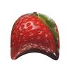 Baseball Cap with Red Strawberry Design, Adjustable, Washable, Unisex view 2