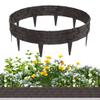 YRHome 10 m Stone-Look Plastic Lawn Edging, Brown view 1