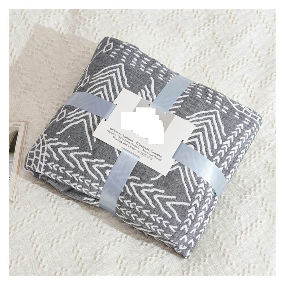 LOVSSU Cooling Blanket, Bedspread, Muslin Cotton Gauze Blanket, Warm, Soft, Plaid, for Bed/Sofa/Airplane/Travel, Adults and Children, Gray, 150 x 200 cm (59 x 78 in)