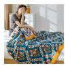 LOVSSU Cooling Blanket, Bedspread, Muslin Cotton Gauze Blanket, Warm, Soft, Plaid, for Bed/Sofa/Airplane/Travel, Adults and Children, Gray, 150 x 200 cm (59 x 78 in) view 4