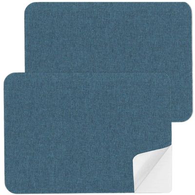 2 Self-Adhesive Fabric Repair Patches, 27.9 x 20.3 cm, Waterproof, Dark Blue