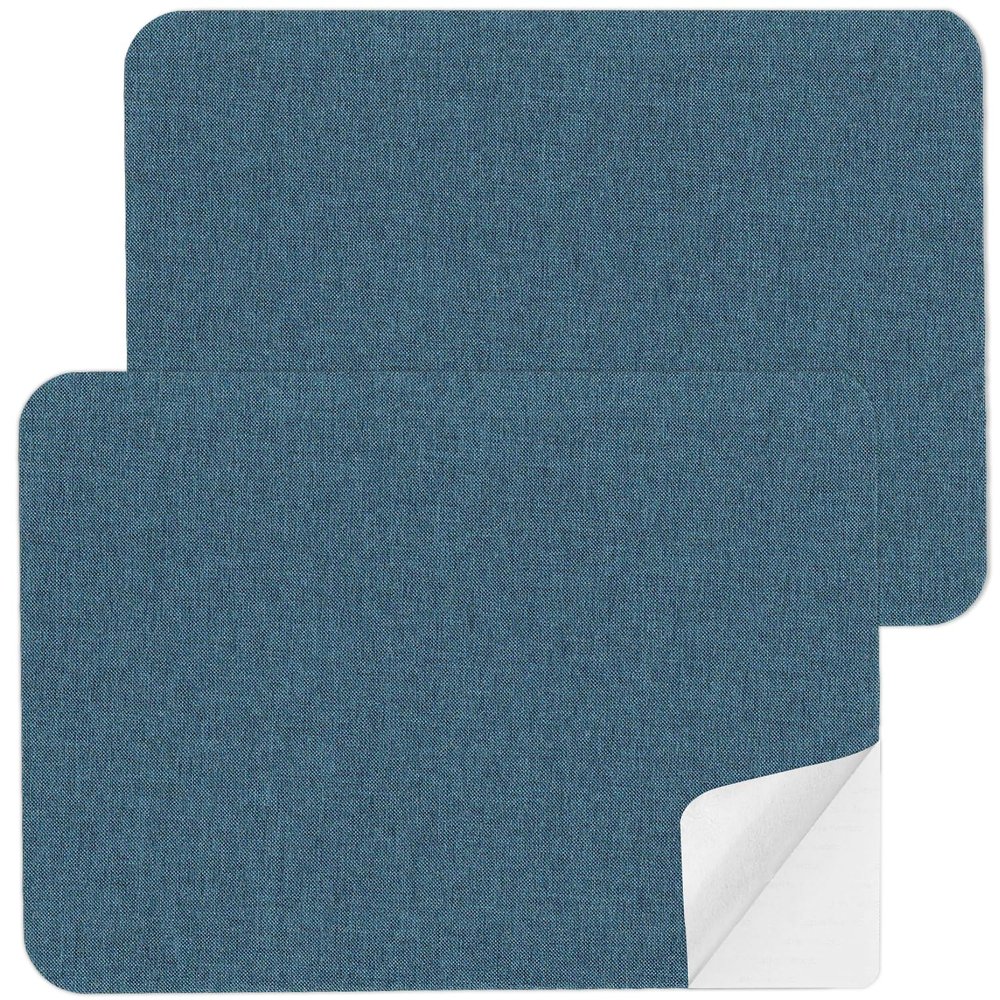 2 Self-Adhesive Fabric Repair Patches, 27.9 x 20.3 cm, Waterproof, Dark Blue